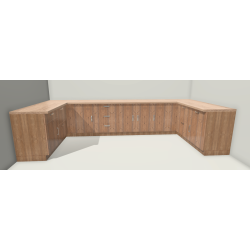 Blind U Kitchen Base Cabinet Run